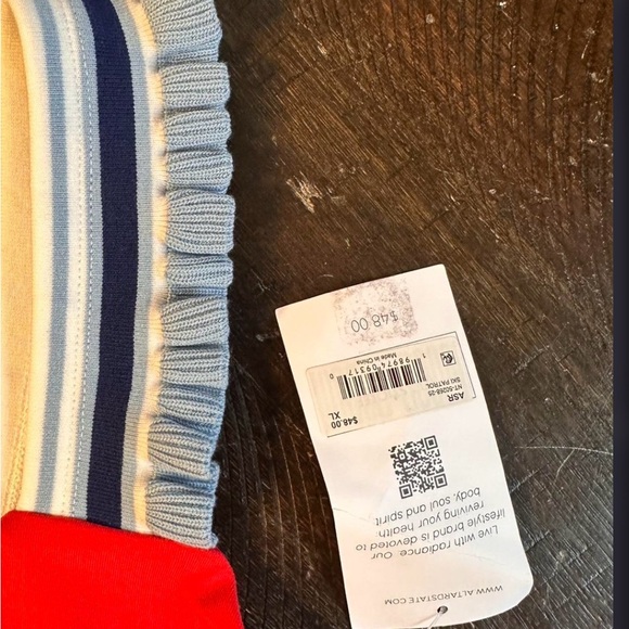 AS Revival Sports Bra Cropped Cami Red Twisted Back Ruffle Straps NWT size XL - Picture 7 of 7